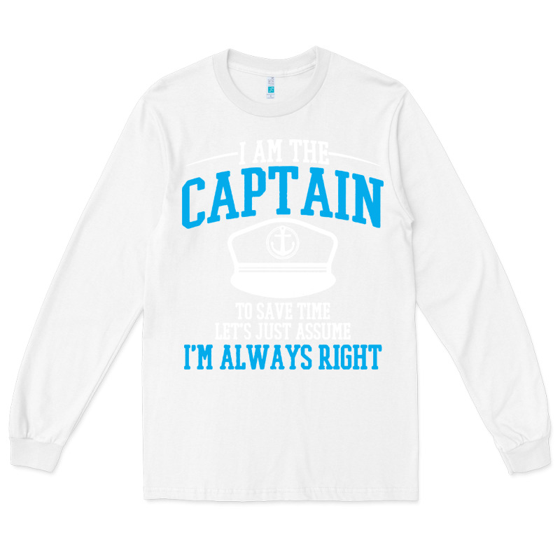 Captain Funny Boating Sailing Long Sleeve Tee by artisFamous | Teevron
