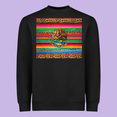 Serape Leopard Mexican Heavyweight Sweatshirt Designed By Jasminsmagicworld