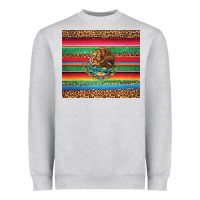 Heather Grey serape leopard mexican Heavyweight Sweatshirt - Jasminsmagicworld