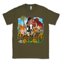 Army Green farm life olivia Classic Tee - OliviaCreatesArt