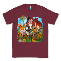 Burgundy farm life olivia Classic Tee - OliviaCreatesArt