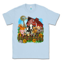 Dusty Blue farm life olivia Classic Tee - OliviaCreatesArt