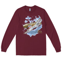Burgundy flying tigers Long Sleeve Tee - artisFamous