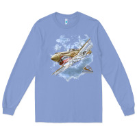 Colony Blue flying tigers Long Sleeve Tee - artisFamous