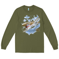 Army Green flying tigers Long Sleeve Tee - artisFamous