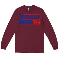 Burgundy reagan president Long Sleeve Tee - artisFamous