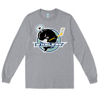 Heather Grey plymouth whalers Hockey Long Sleeve Tee - artisFamous