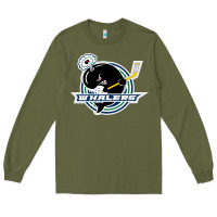 Army Green plymouth whalers Hockey Long Sleeve Tee - artisFamous