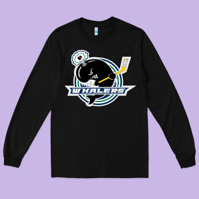 Plymouth Whalers Hockey Long Sleeve Tee Designed By Artisfamous