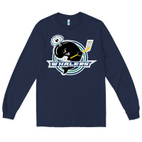 Navy plymouth whalers Hockey Long Sleeve Tee - artisFamous