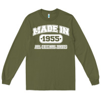 Army Green made in 1955 funny vintage Long Sleeve Tee - artisFamous