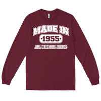 Burgundy made in 1955 funny vintage Long Sleeve Tee - artisFamous