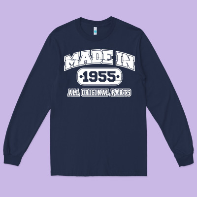 Made In 1955 Funny Vintage Long Sleeve Tee Designed By Artisfamous