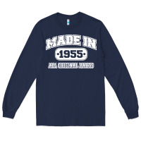 Navy made in 1955 funny vintage Long Sleeve Tee - artisFamous