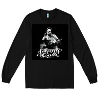 Black Johnny Cash Music Long Sleeve Tee - artisFamous