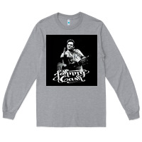 Heather Grey Johnny Cash Music Long Sleeve Tee - artisFamous