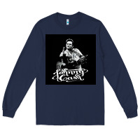 Navy Johnny Cash Music Long Sleeve Tee - artisFamous