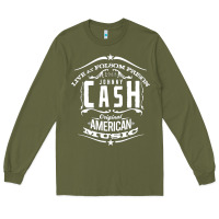 Army Green Johnny Cash Music Long Sleeve Tee - artisFamous