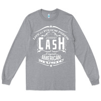 Heather Grey Johnny Cash Music Long Sleeve Tee - artisFamous
