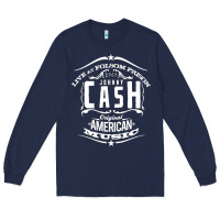 Navy Johnny Cash Music Long Sleeve Tee - artisFamous