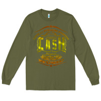 Army Green Johnny Cash Music Long Sleeve Tee - artisFamous