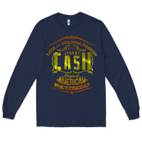 Navy Johnny Cash Music Long Sleeve Tee - artisFamous