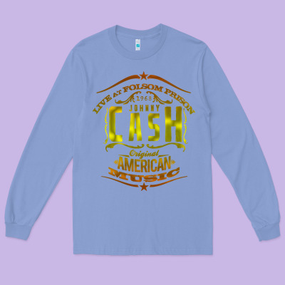 Johnny Cash Music Long Sleeve Tee Designed By Artisfamous