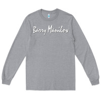 Heather Grey Best Barry Manilow Long Sleeve Tee - artisFamous
