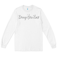 White Best Barry Manilow Long Sleeve Tee - artisFamous