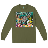 Army Green easter Long Sleeve Tee - CowhideDigitalArt