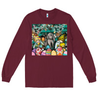 Burgundy easter Long Sleeve Tee - CowhideDigitalArt