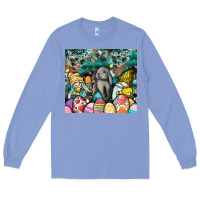 Colony Blue easter Long Sleeve Tee - CowhideDigitalArt