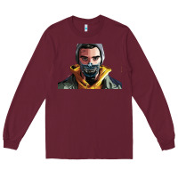 Burgundy codfish beatbox Long Sleeve Tee - artisFamous