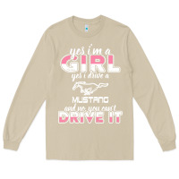 Mushroom mustang i m a girl who drives a mustang Long Sleeve Tee - artisFamous