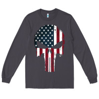 Smoke the punisher american flag Long Sleeve Tee - artisFamous