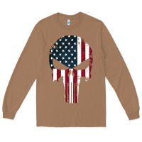 Toasted Coconut the punisher american flag Long Sleeve Tee - artisFamous