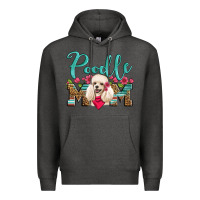 Charcoal Heather poodle mom Premium Hoodie - Artiststas