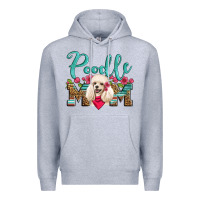 Heather Grey poodle mom Premium Hoodie - Artiststas