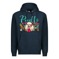 Navy poodle mom Premium Hoodie - Artiststas