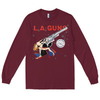 Burgundy la guns Long Sleeve Tee - artisFamous