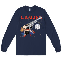 Navy la guns Long Sleeve Tee - artisFamous