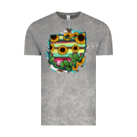 Cloud Rock Ohio Map Sunflower Cactus Serape Vintage Tee - RanaPortraitStore