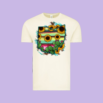 Ohio Map Sunflower Cactus Serape Vintage Tee Designed By Ranaportraitstore