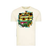 Vintage Arctic Ohio Map Sunflower Cactus Serape Vintage Tee - RanaPortraitStore