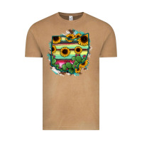 Vintage Camel Ohio Map Sunflower Cactus Serape Vintage Tee - RanaPortraitStore