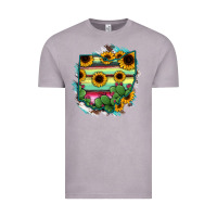 Vintage Zinc Ohio Map Sunflower Cactus Serape Vintage Tee - RanaPortraitStore