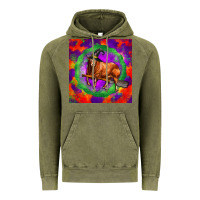 Vintage Olive halloween red angus bull Vintage Hoodie - LillyAllenDesigns
