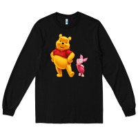 Black Winnie the Pooh Piglet Long Sleeve Tee - artisFamous