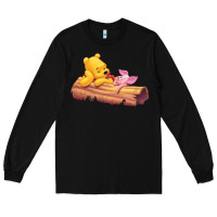 Black Winnie the Pooh Piglet Long Sleeve Tee - artisFamous
