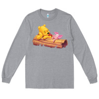 Heather Grey Winnie the Pooh Piglet Long Sleeve Tee - artisFamous